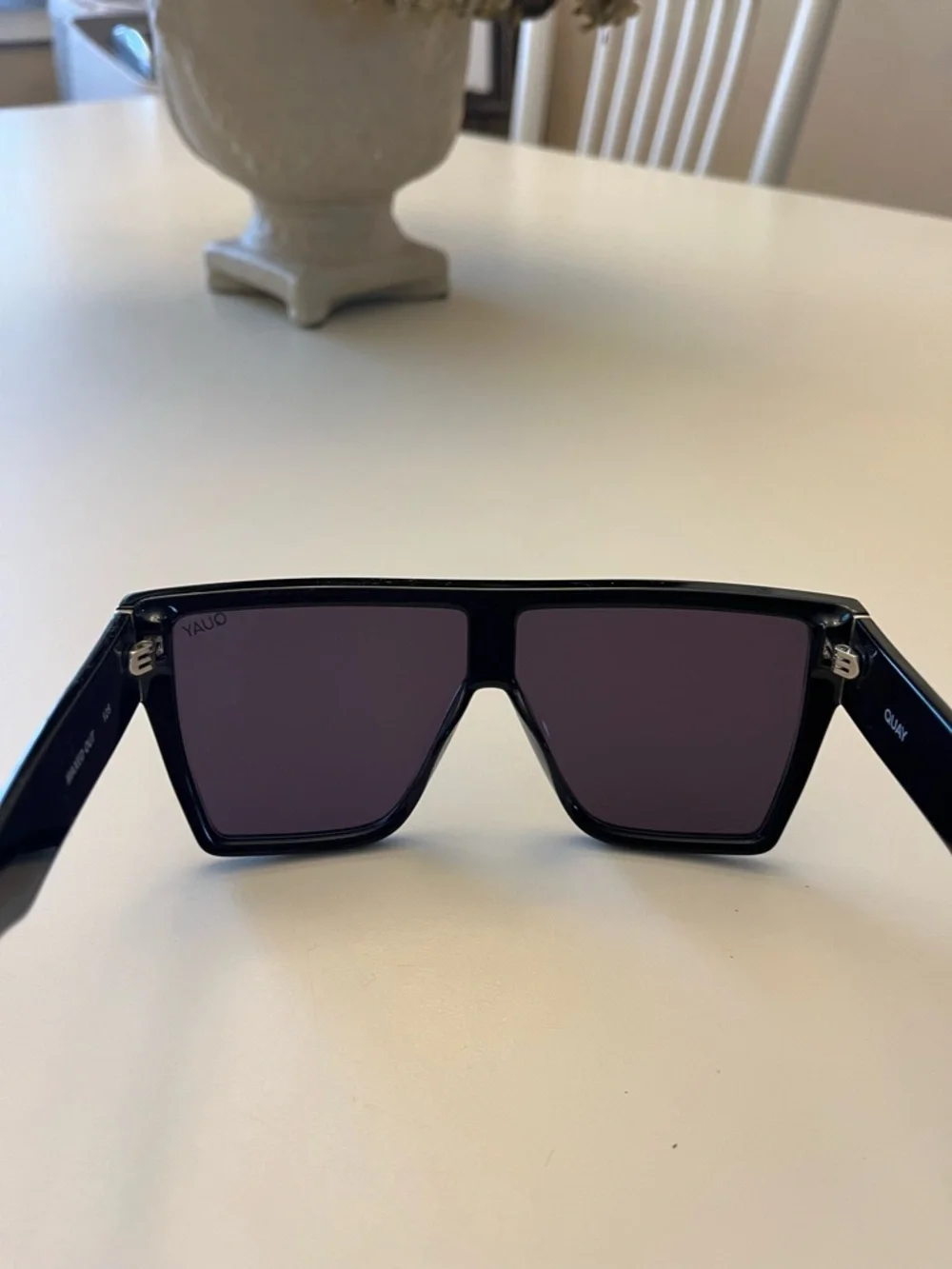 QUAY Australia Maxed Out Black Shield Sunglasses with Dark Lenses - Picture 6 of 7